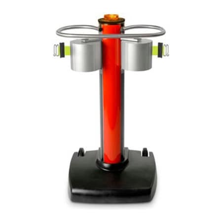 Lavi Industries Dual Retractable Belt Barrier, Neon Yellow, 65 ft Length, 41 in Post Height 50-5500/RD/FY/S